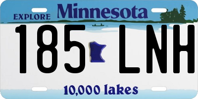 MN license plate 185LNH