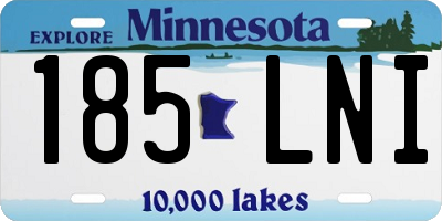MN license plate 185LNI