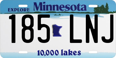 MN license plate 185LNJ