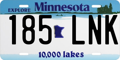 MN license plate 185LNK