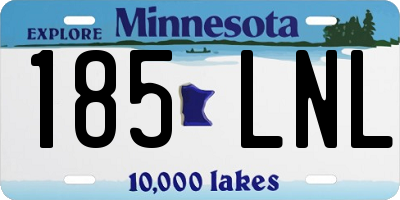 MN license plate 185LNL