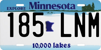 MN license plate 185LNM