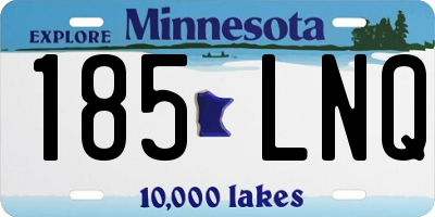 MN license plate 185LNQ