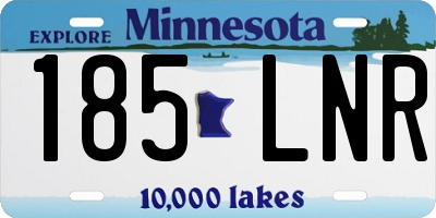 MN license plate 185LNR
