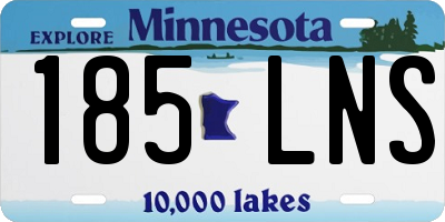 MN license plate 185LNS