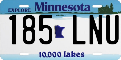 MN license plate 185LNU