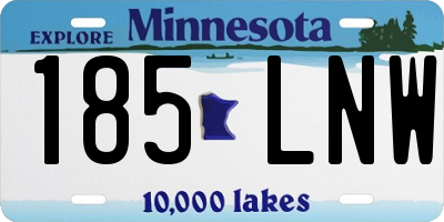 MN license plate 185LNW