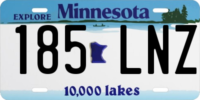 MN license plate 185LNZ