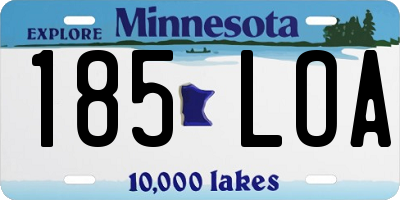 MN license plate 185LOA