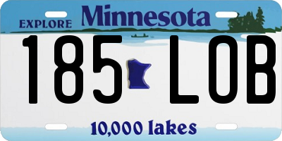 MN license plate 185LOB