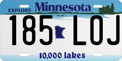 MN license plate 185LOJ