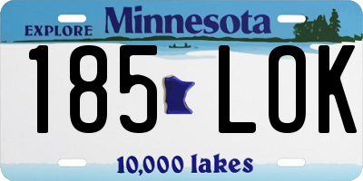 MN license plate 185LOK