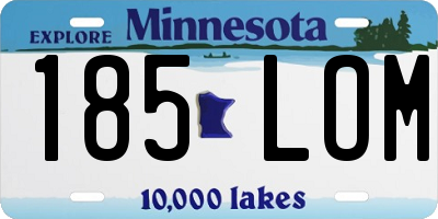 MN license plate 185LOM