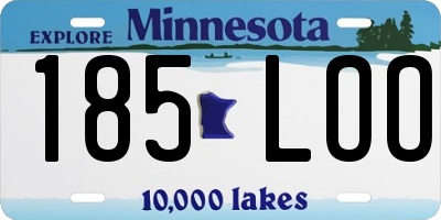 MN license plate 185LOO