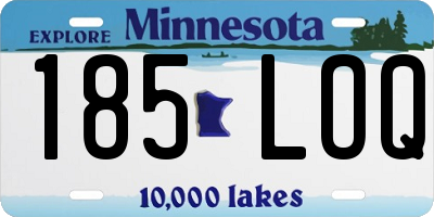 MN license plate 185LOQ
