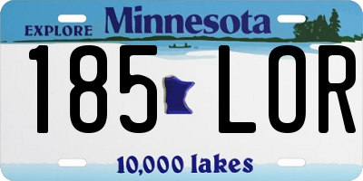 MN license plate 185LOR