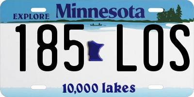 MN license plate 185LOS