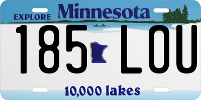 MN license plate 185LOU