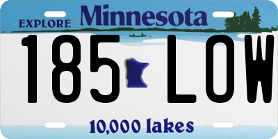 MN license plate 185LOW