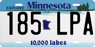 MN license plate 185LPA