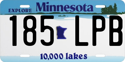 MN license plate 185LPB
