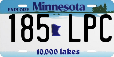 MN license plate 185LPC