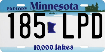 MN license plate 185LPD