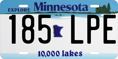MN license plate 185LPE