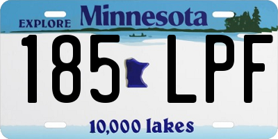MN license plate 185LPF