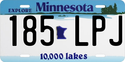 MN license plate 185LPJ