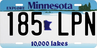 MN license plate 185LPN