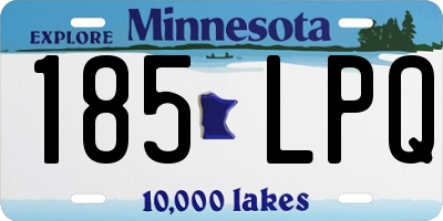 MN license plate 185LPQ