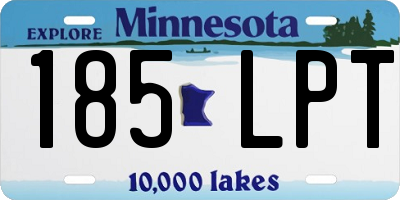 MN license plate 185LPT