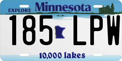 MN license plate 185LPW