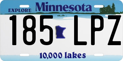 MN license plate 185LPZ