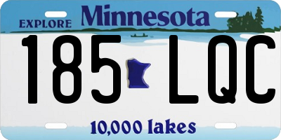 MN license plate 185LQC