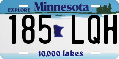 MN license plate 185LQH