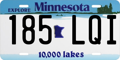 MN license plate 185LQI