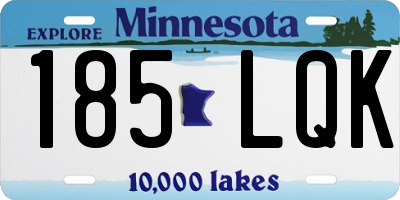 MN license plate 185LQK