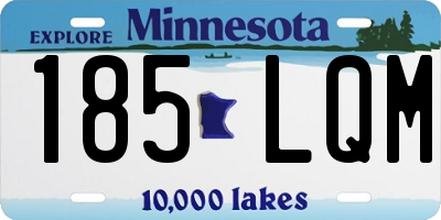 MN license plate 185LQM