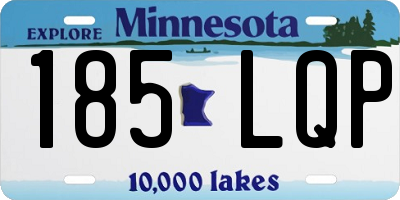 MN license plate 185LQP