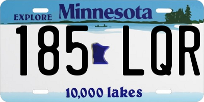 MN license plate 185LQR