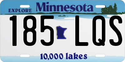 MN license plate 185LQS