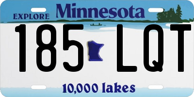 MN license plate 185LQT