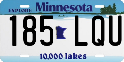 MN license plate 185LQU
