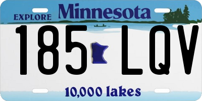 MN license plate 185LQV