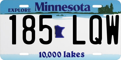 MN license plate 185LQW