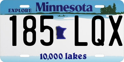 MN license plate 185LQX