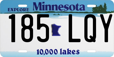 MN license plate 185LQY