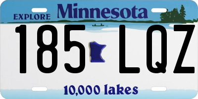 MN license plate 185LQZ